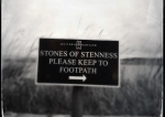 Historic Scotland Sign: Brodgar Walk (Ness of Brodgar archaeological excavations) . Walk/Video/Digital/GPS . 2014
